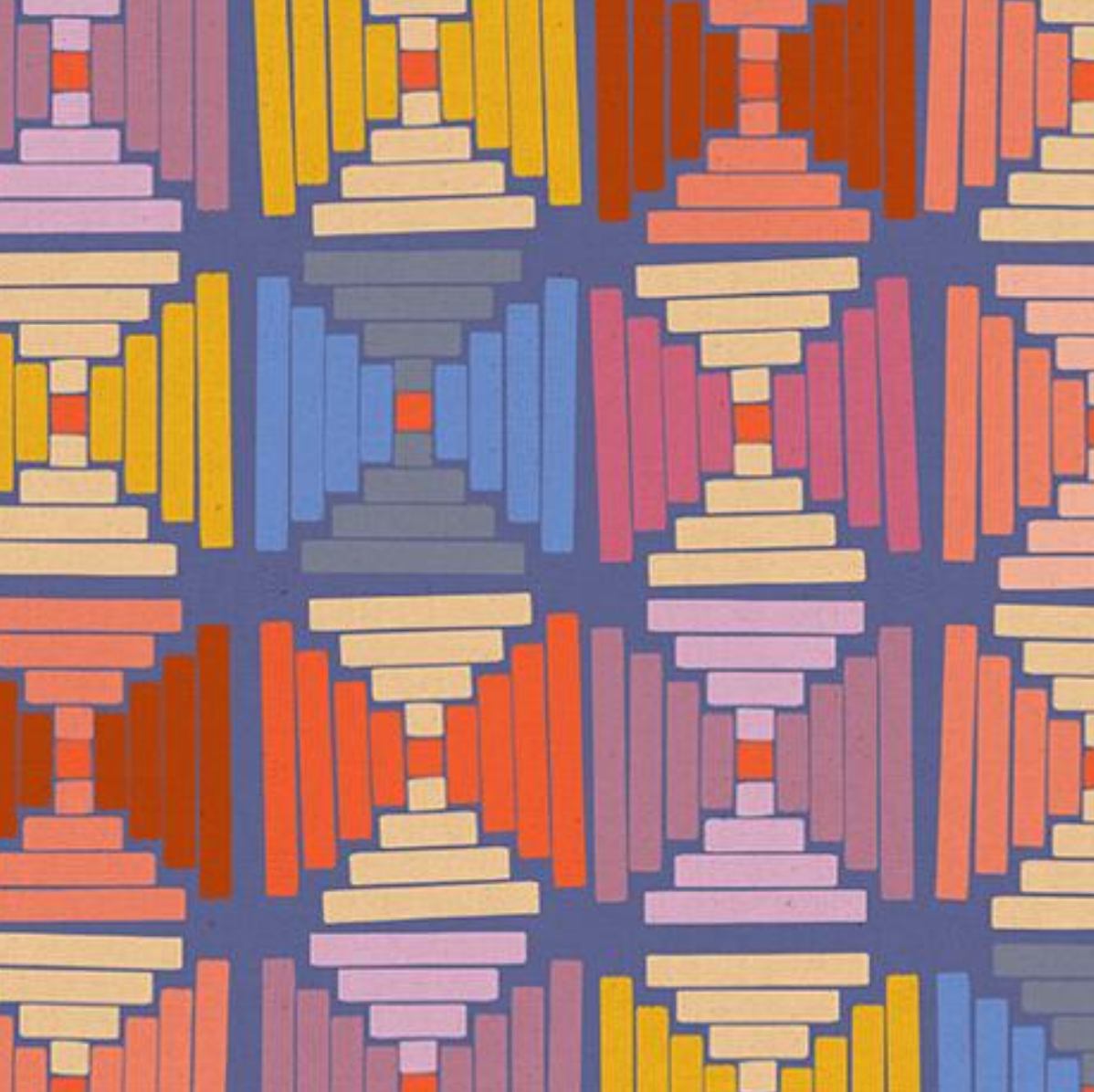 Ruby Star Society Persimmon Canvas Geometric Twilight