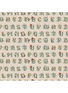 Rifle Paper Co Home Sweet Home by Rifle Paper Co. Cross Stitch Letters Linen