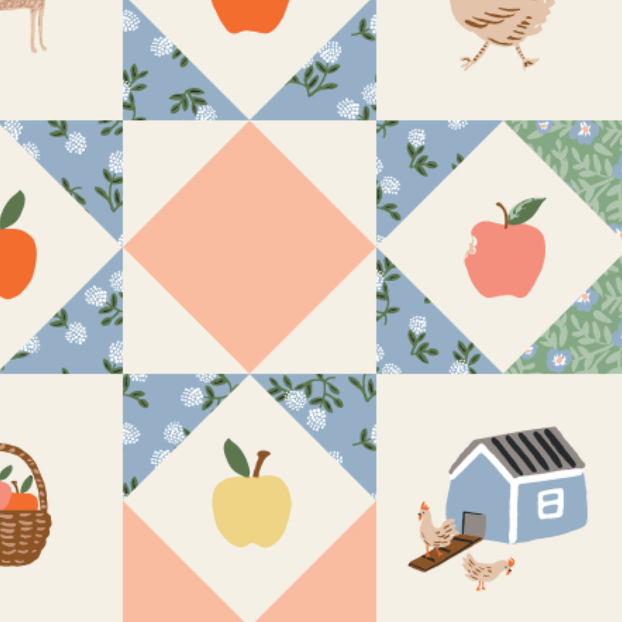 Rifle Paper Co Home Sweet Home by Rifle Paper Co. Farmhouse Quilt Multi