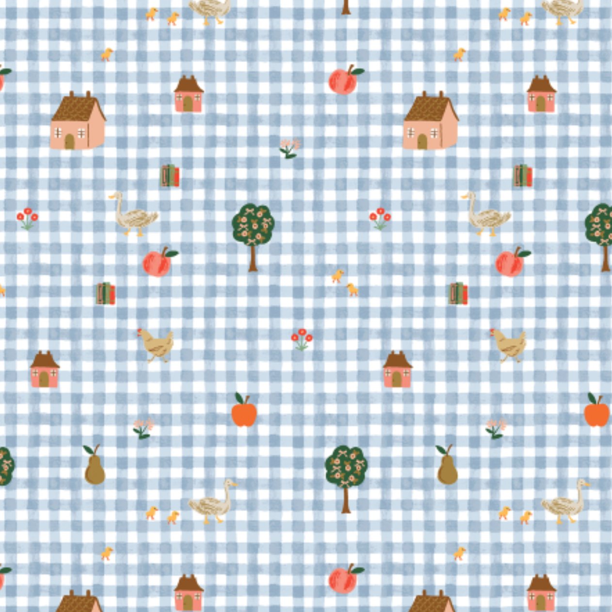 Rifle Paper Co Home Sweet Home by Rifle Paper Co. Farmhouse Gingham Blue
