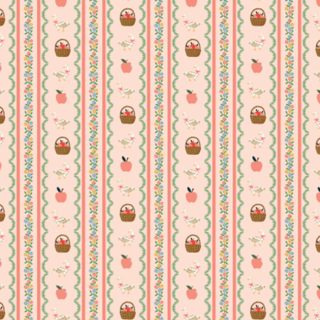 Rifle Paper Co Home Sweet Home by Rifle Paper Co. Farmhouse Stripe Pink