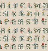 Rifle Paper Co Home Sweet Home by Rifle Paper Co. Cross Stitch Letters Linen Canvas