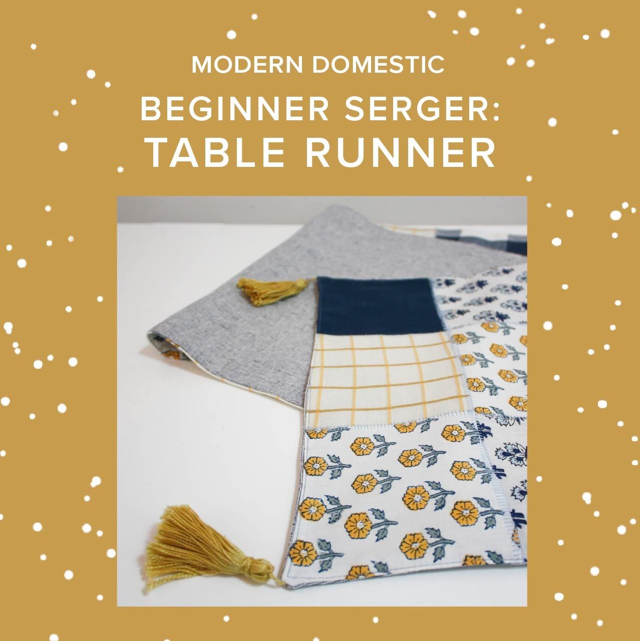 Lori Caldwell CLASS FULL! Beginner Serger: Patchwork Table Runner, Sunday, September 13th, 2:30pm-6:30pm