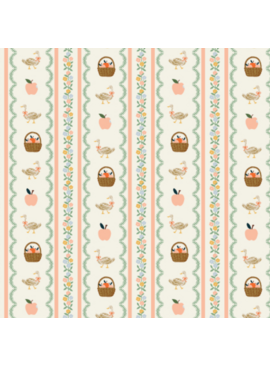 Rifle Paper Co Home Sweet Home by Rifle Paper Co. Farmhouse Stripe Cream Canvas