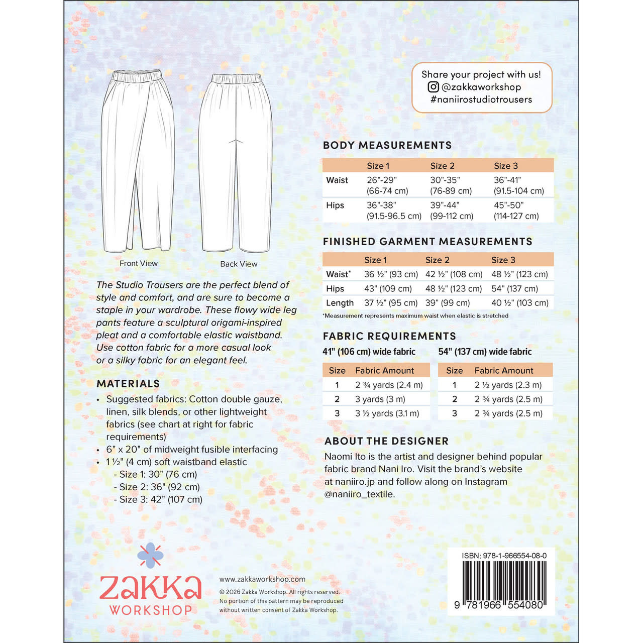 Nani Iro Studio Trousers by Nani Iro