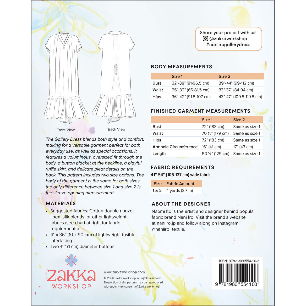 Nani Iro Gallery Dress by Nani Iro