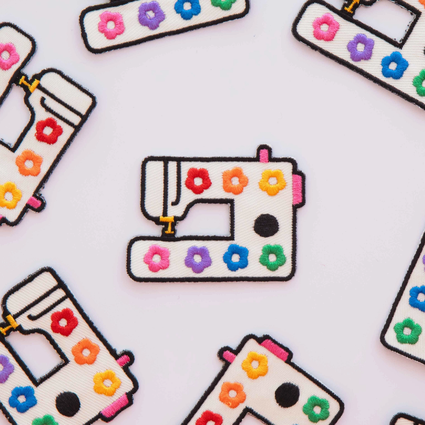 Sarah Hearts Sarah Hearts Rainbow Daisy Sewing Machine Iron-On Patch