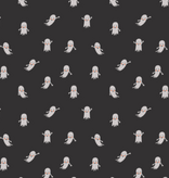 Cotton + Steel Halloween Ghosts Black