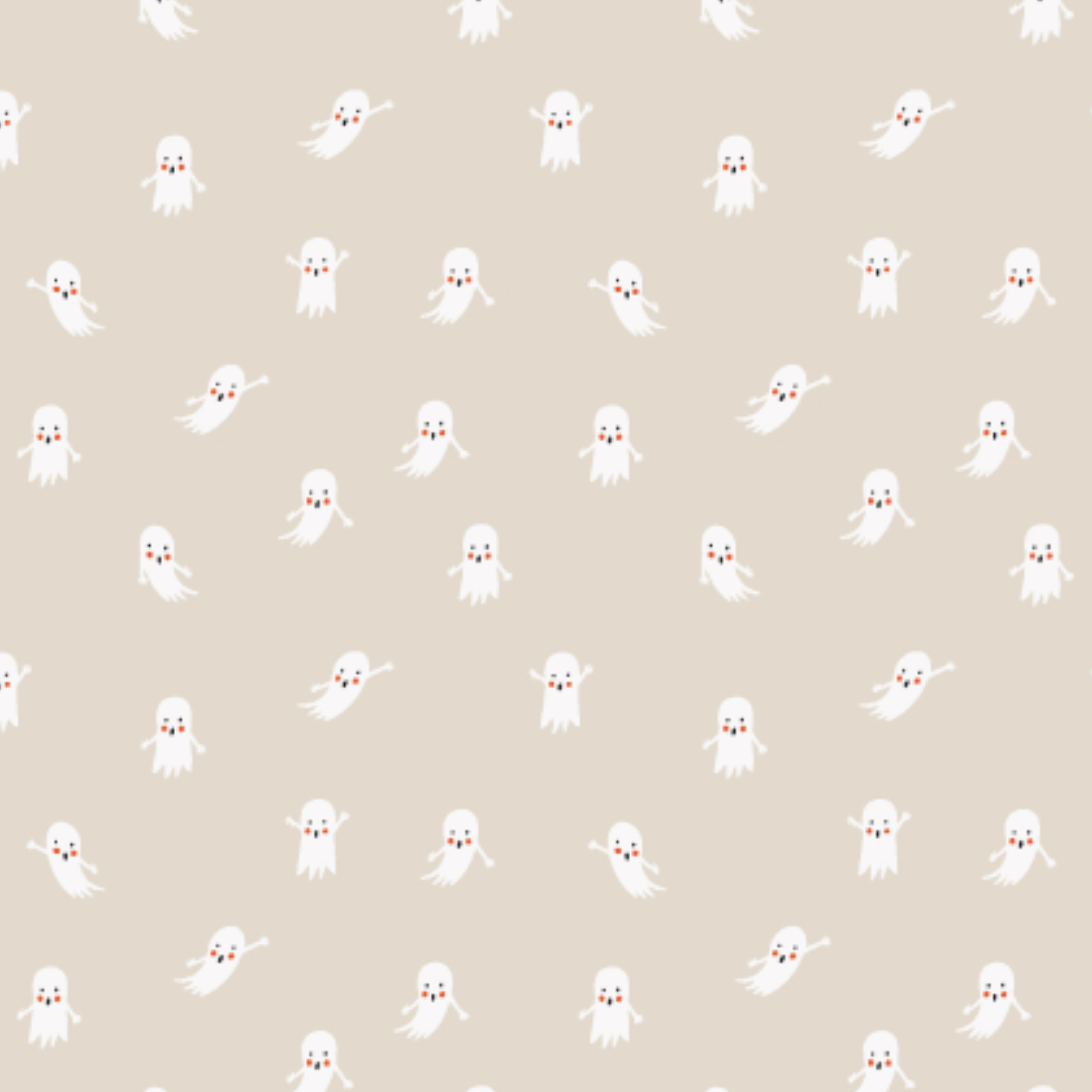 Cotton + Steel Halloween Ghosts Linen