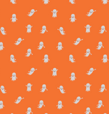 Cotton + Steel Halloween Ghosts Orange