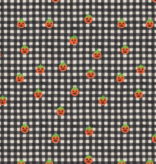 Cotton + Steel Halloween Pumpkin Gingham Black