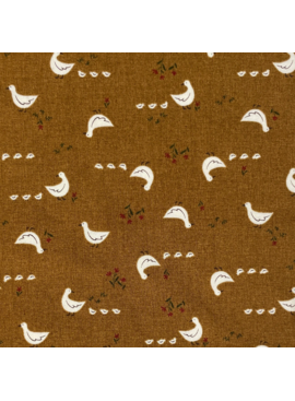 Elite Handworks Shirting Country Diary Ducks Brown