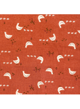 Elite Handworks Shirting Country Diary Ducks Red