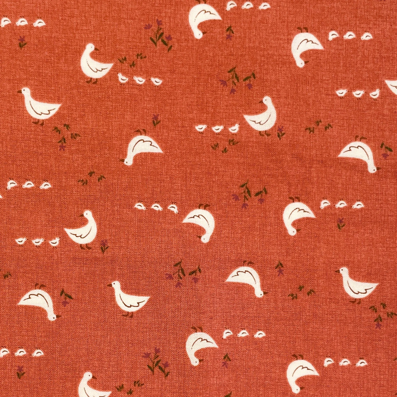 Elite Handworks Shirting Country Diary Ducks Red