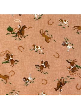 Elite Handworks Shirting Country Diary Horses Mellow Apricot