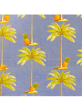Sevenberry Sevenberry Broadcloth Palm Tree Vintage Blue