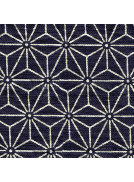 Sevenberry Sevenberry Japanese Poplin Hemp Leaf Rich Blue