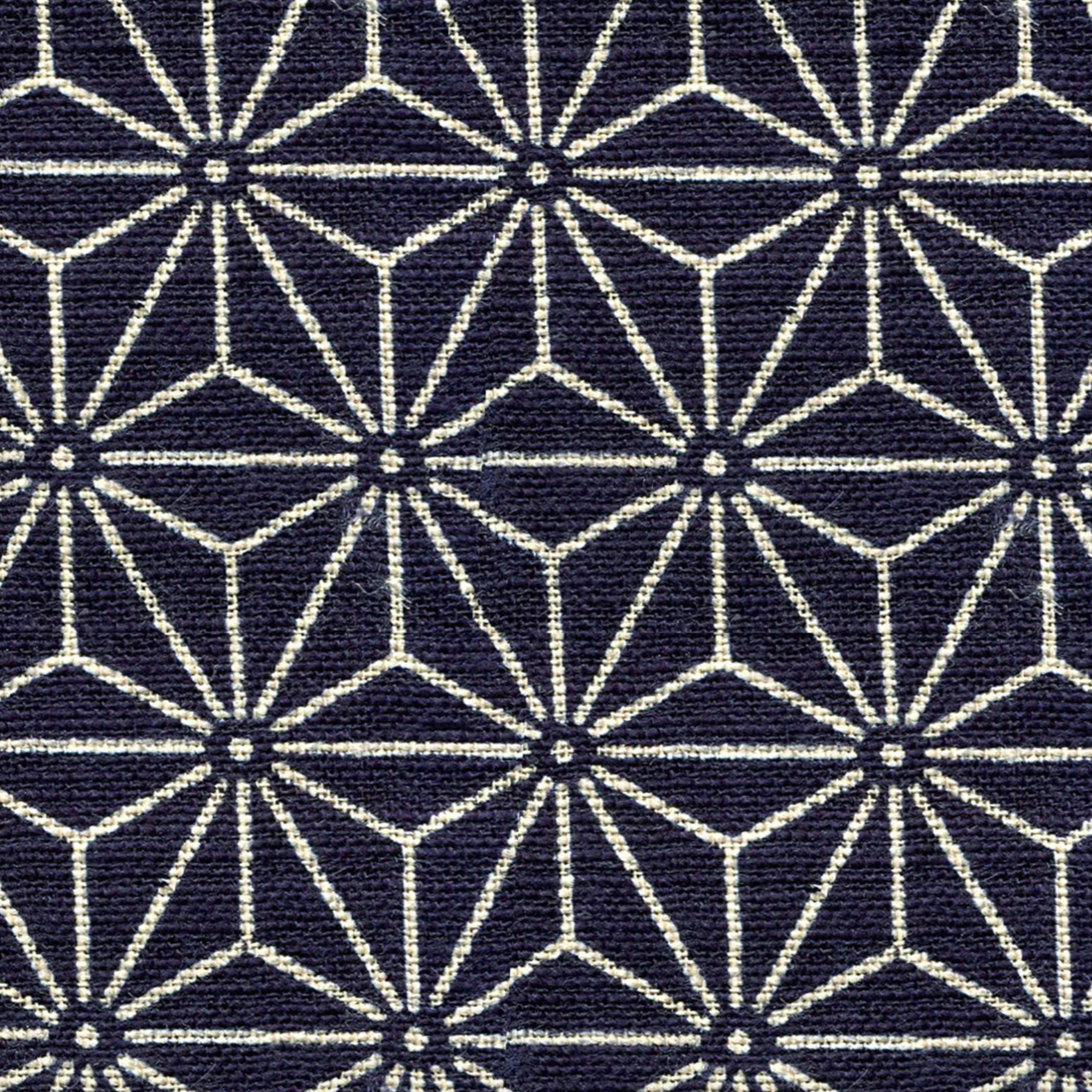 Sevenberry Sevenberry Japanese Poplin Hemp Leaf Rich Blue