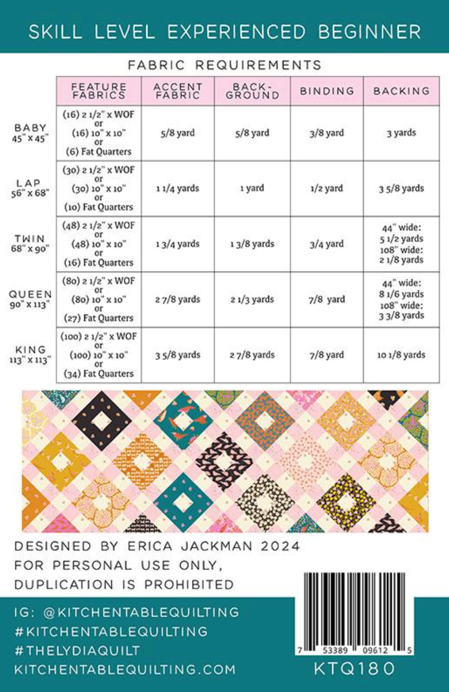 Carolyn Friedlander Kitchen Table Quilts The Lydia Quilt Pattern
