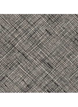 Ruby Star Society Memento by Carolyn Friedlander Canvas Crosshatch Black