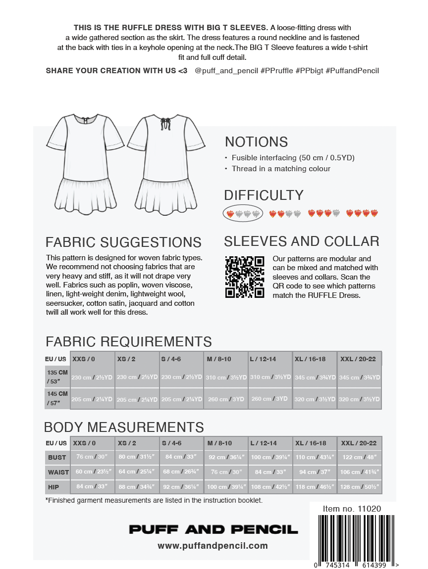 Puff and Pencil Puff and Pencil Ruffle Dress Pattern