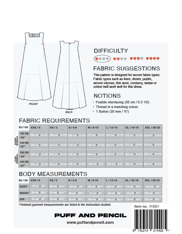 Puff and Pencil Puff and Pencil Capri Dress Pattern