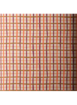 Cloud 9 Fabrics Touchdowns & Tailwags Pep Rally Plaid Plum/Orange