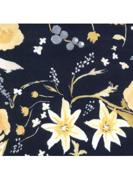 Nani Iro Nani Iro Rakuen Cotton Silk Lawn Black