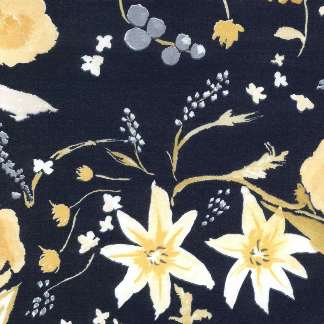 Nani Iro Nani Iro Rakuen Cotton Silk Lawn Black
