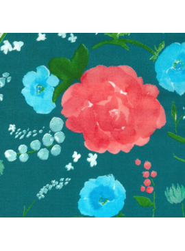 Nani Iro Nani Iro Rakuen Cotton Silk Lawn Turquoise