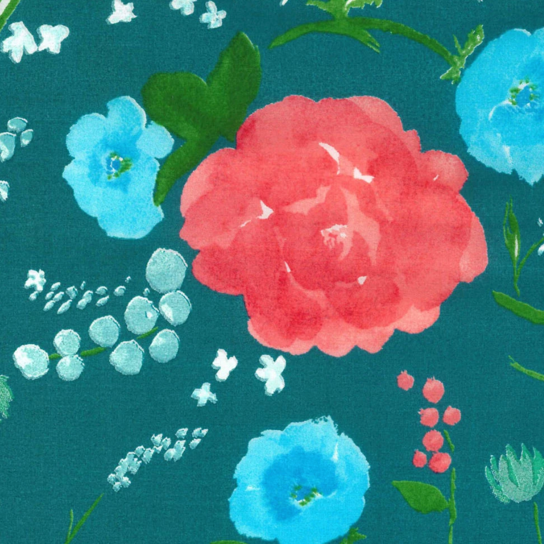 Nani Iro Nani Iro Rakuen Cotton Silk Lawn Turquoise