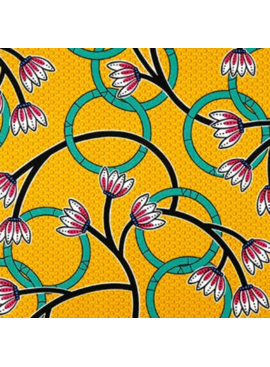 Nani Iro Cosmo Lotus Print Yellow