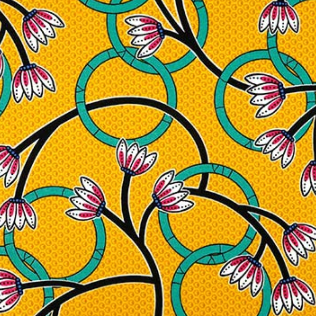 Nani Iro Cosmo Lotus Print Yellow