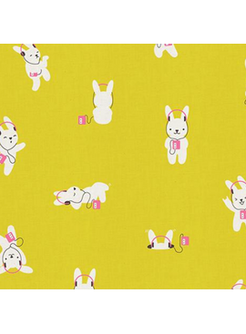 Ruby Star Society Lofi Linens by Rashida Coleman Hale for Ruby Star Rabbeats Citron
