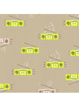 Ruby Star Society Lofi Linens by Rashida Coleman Hale for Ruby Star Boom Box Khaki