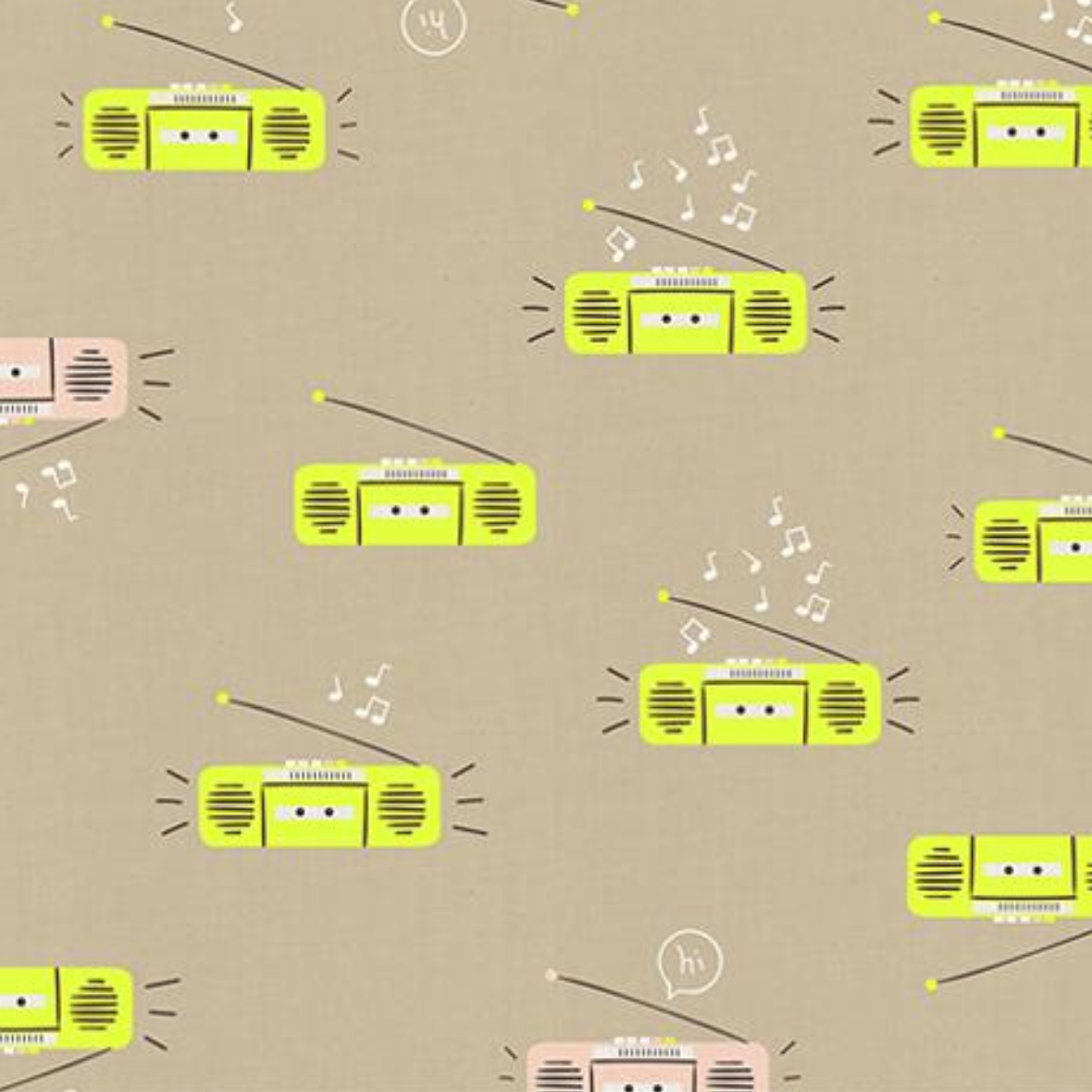 Ruby Star Society Lofi Linens by Rashida Coleman Hale for Ruby Star Boom Box Khaki