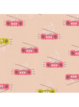 Ruby Star Society Lofi Linens by Rashida Coleman Hale for Ruby Star Boom Box Peach Blossom