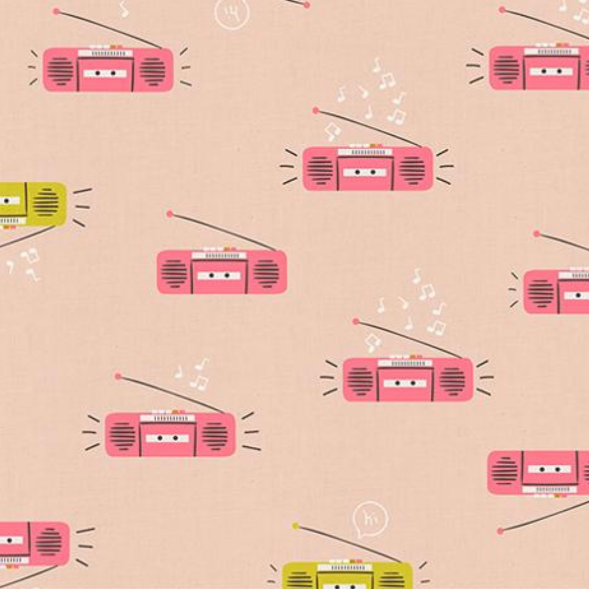 Ruby Star Society Lofi Linens by Rashida Coleman Hale for Ruby Star Boom Box Peach Blossom