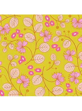 Ruby Star Society Lofi Linens by Rashida Coleman Hale for Ruby Star Caper Floral Citron