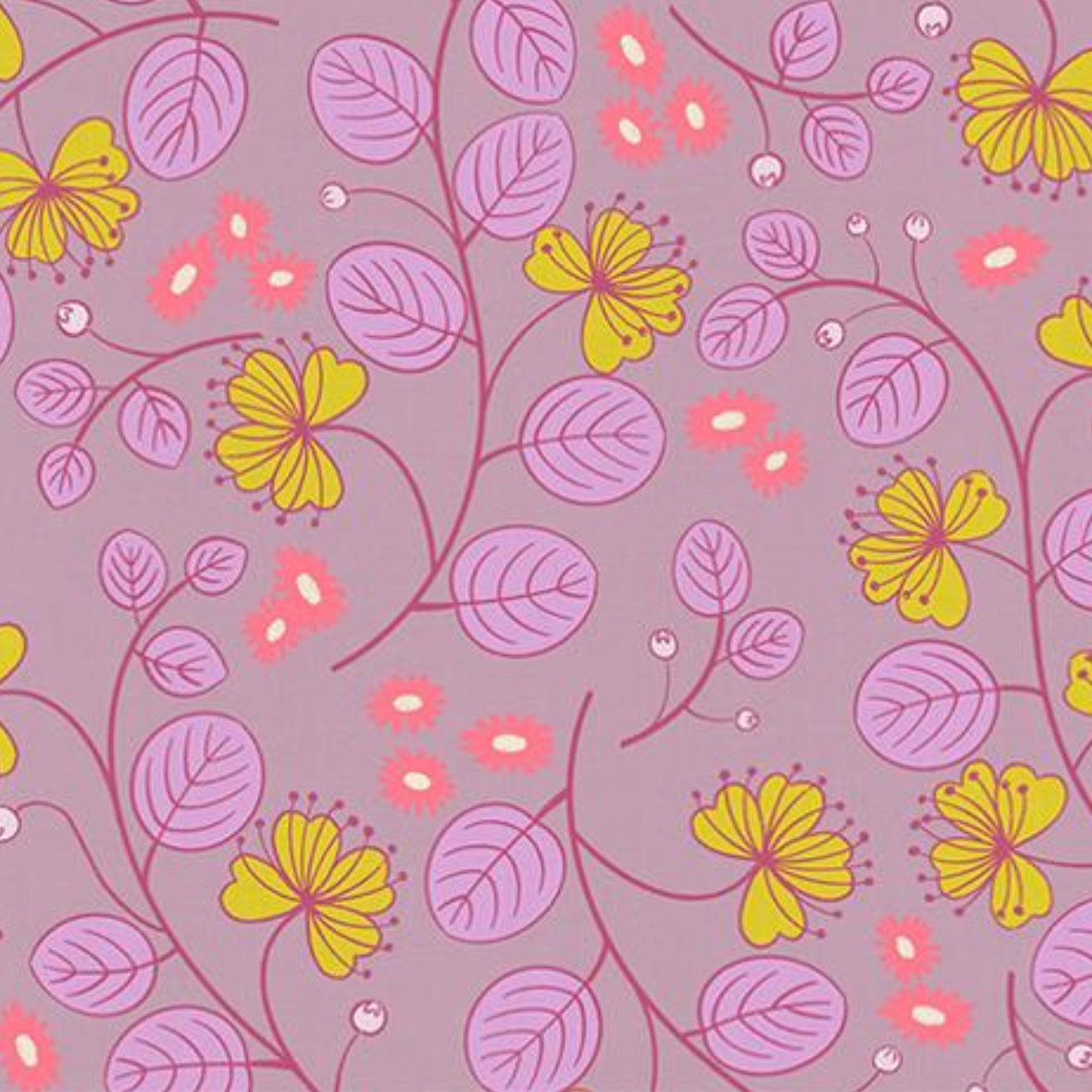Ruby Star Society Lofi Linens by Rashida Coleman Hale for Ruby Star Caper Floral Lilac