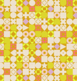 Ruby Star Society Lofi Linens by Rashida Coleman Hale for Ruby Star Blocked Geometric Shapes Cactus