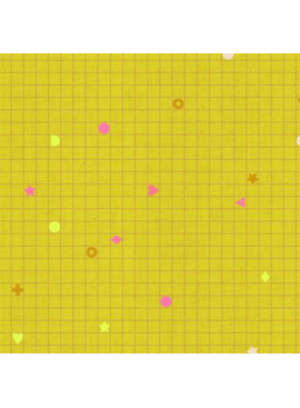 Ruby Star Society Lofi Linens by Rashida Coleman Hale for Ruby Star Power Grid Citron