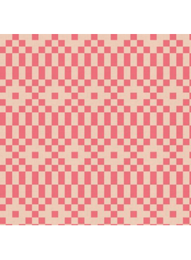 Ruby Star Society Lofi Linens by Rashida Coleman Hale for Ruby Star Bitmapped Geometrics Neon Coral