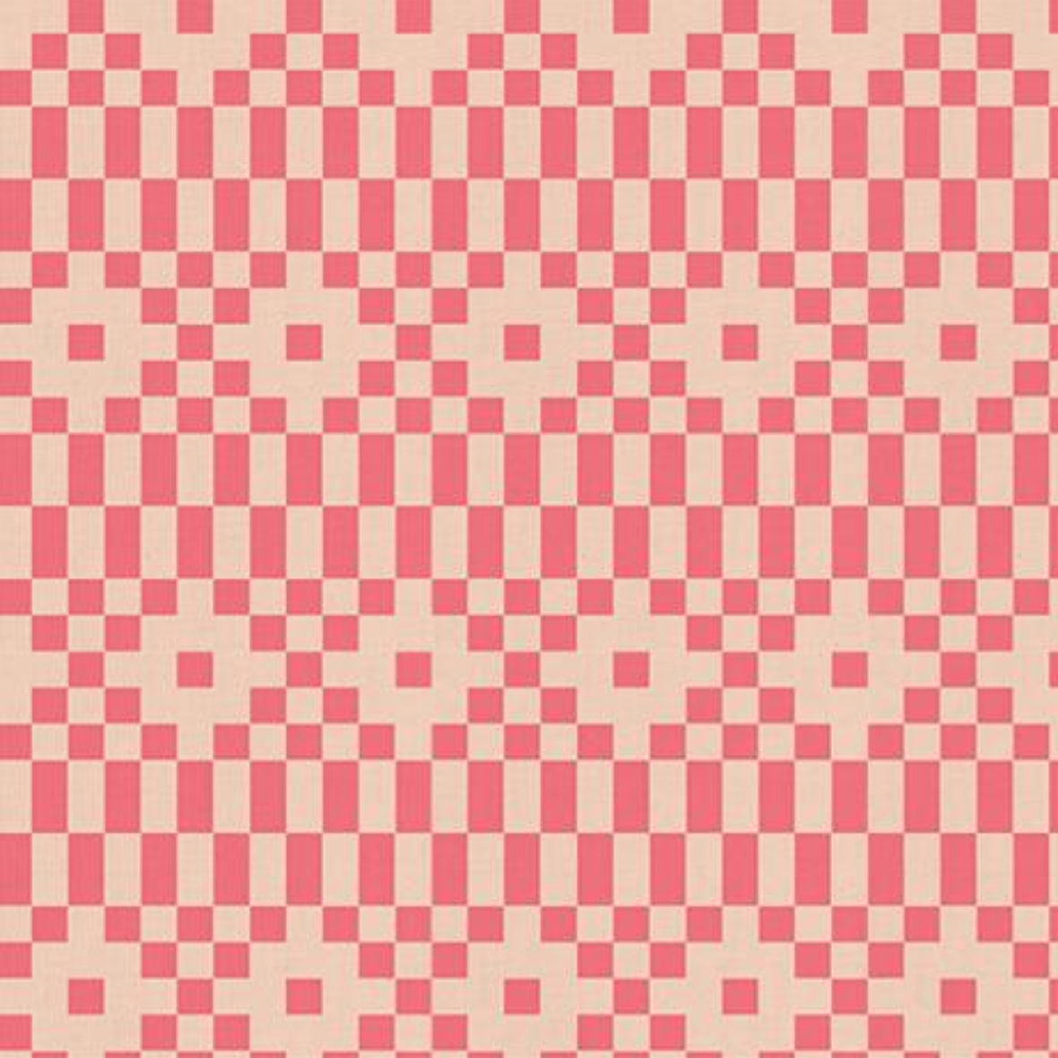 Ruby Star Society Lofi Linens by Rashida Coleman Hale for Ruby Star Bitmapped Geometrics Neon Coral