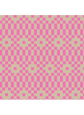 Ruby Star Society Lofi Linens by Rashida Coleman Hale for Ruby Star Bitmapped Geometrics Neon Pink