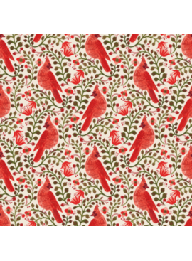 Rifle Paper Co Holiday Classics by Rifle Paper Co. Cardinals Metallic Cream