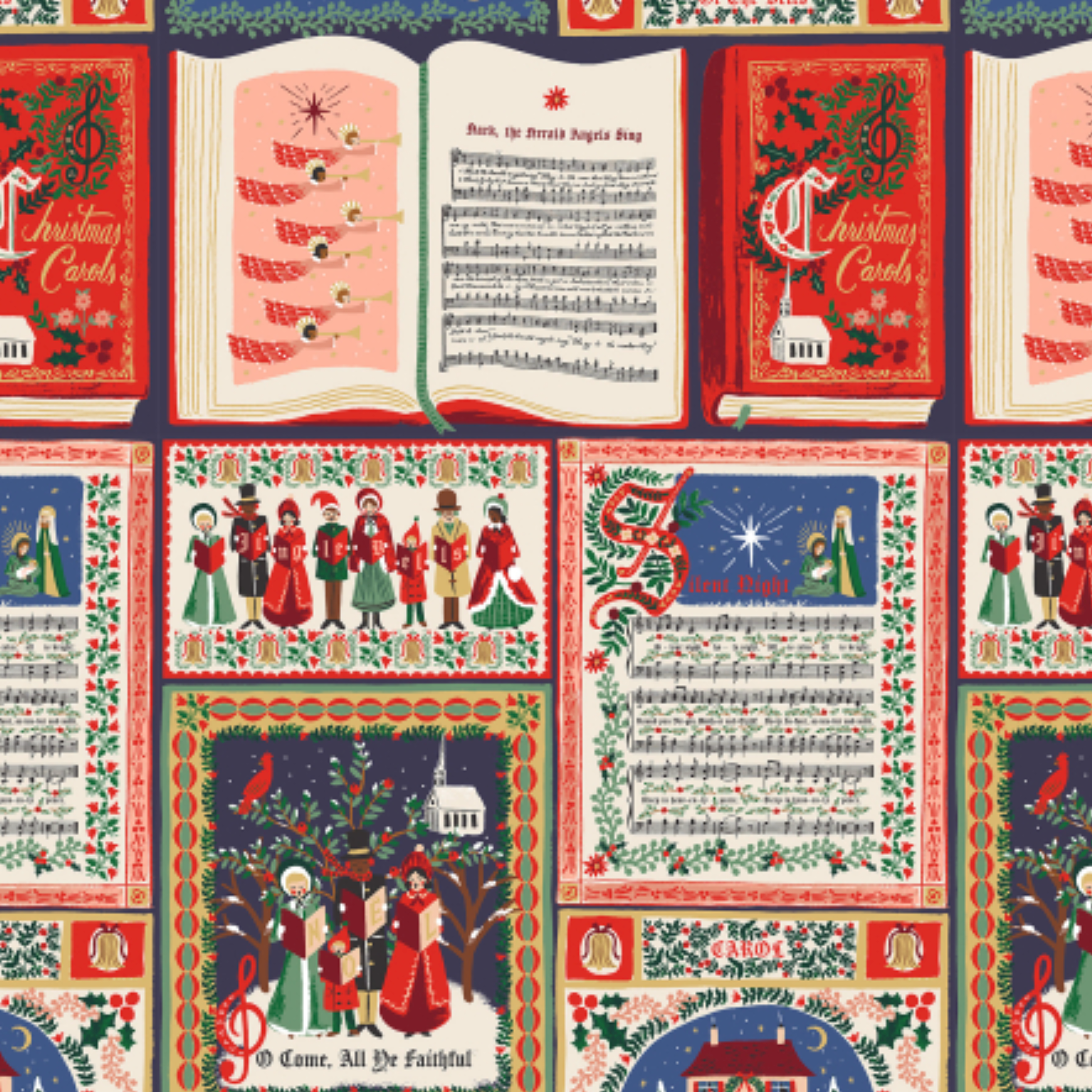 Rifle Paper Co Holiday Classics Christmas Carols Red