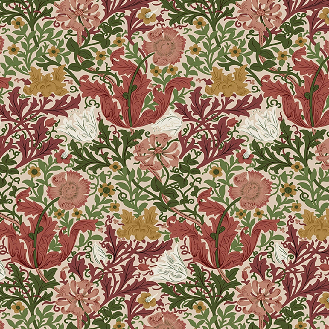 Free Spirit Fabrics Morris & Co Suffolk Holiday Compton Rose
