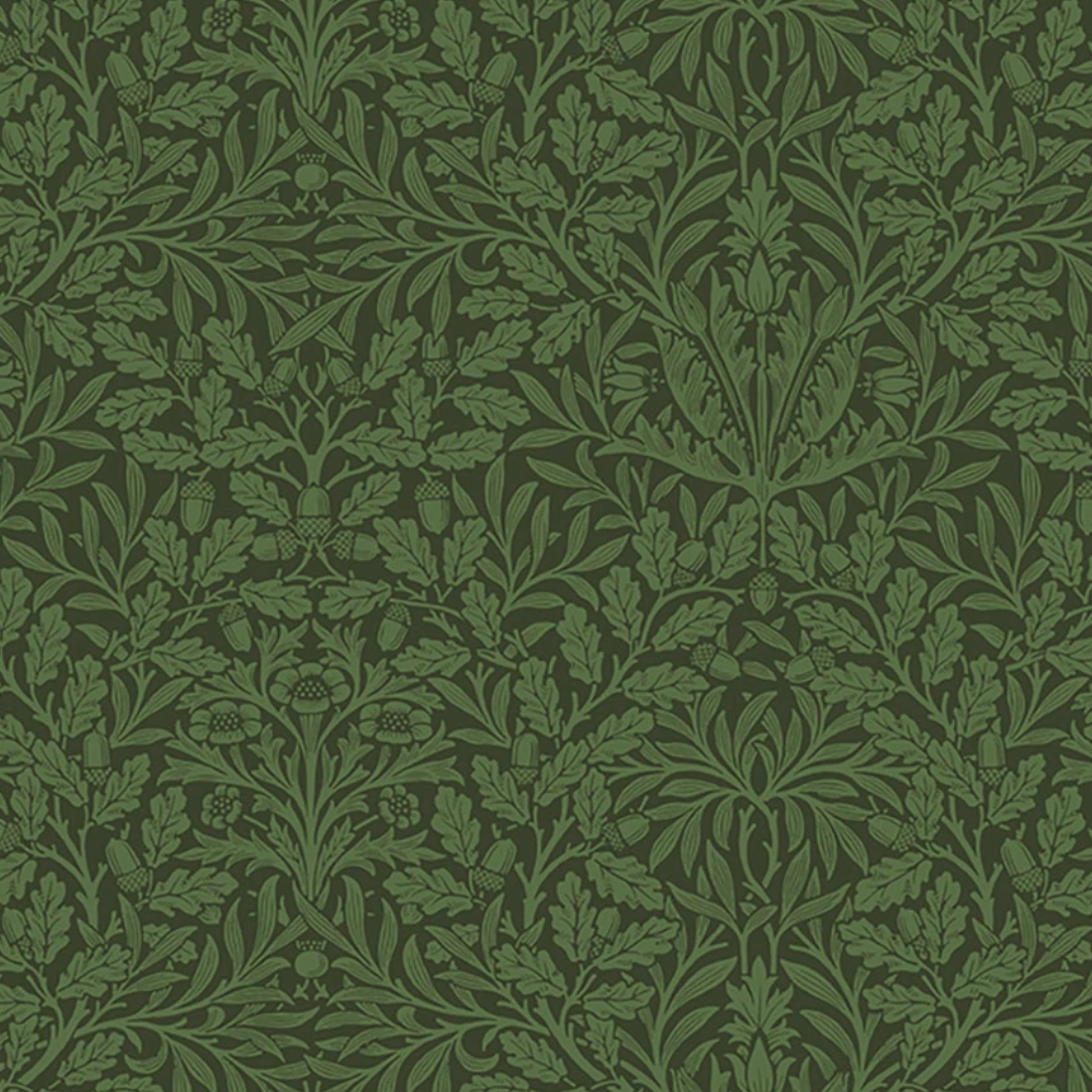 Free Spirit Fabrics Morris & Co Suffolk Holiday Pure Acorn Olive