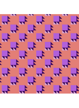 Windham Fabrics Annabel's Blenders Bear Paw Coral/Lilac